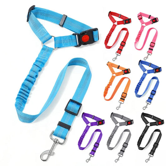 High Quality Elastic Nylon Reflective Stripe Dog Leash Polyester Material Car Seat Belt Pattern for Motorbikes Cars Cart Use