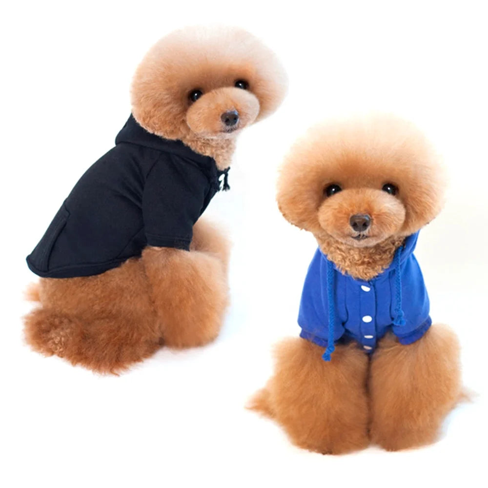 High Quality Eco-Friendly Fleece Cotton Dog Hoodie Classic Cute Pocket Solid Plain for Winter Spring Halloween Available Small