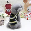 100% Cotton Striped Dog Vest & Tank Top Embroidery Soft Breathable Comfortable Multi-Color Small/Medium Dogs Summer Daily Wear