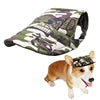 Pet Baseball Cap Adjustable Chin Strap Open Ear Design Dog Cat Sun Visor Hat Solid Pattern Breathable Eco-Friendly Mesh