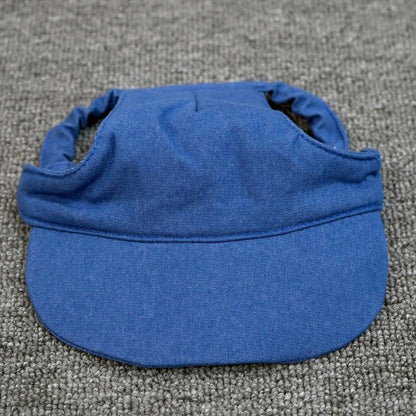 Solid Canvas Pet Sun Hat with Ear Holes-Adjustable Baseball Cap for Dogs & Cats Summer UV Protection Hair Accessories