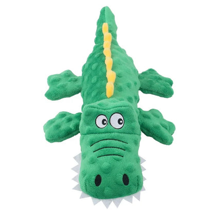 Wholesale Squeaky Plush Crocodile Dog Chew Toy Soft Stuffed Animal for Cats Dogs Cute Cartoon Style Durable for Teething Puppies