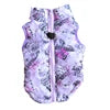 Warm Polyester Padded Leisure Mediterranean Design Dog Harness Vest Pet Winter Coat with Geometric Pattern
