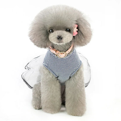Elegant Lace Design Summer Dress for Small Pets Classic Striped Luxury Cute Pet Apparel Accessories for Dogs for Spring Season