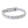 Luxury Classic PU Leather Dog Collar Studs Houndstooth Pattern-13 Colors Available Stylish for Dogs Cats Durable All Seasons