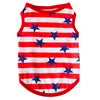 Classic Stars Plaid Leopard Print Pet Summer Tank Top Breathable Soft Cotton Pet Clothes for Cats and Dogs Sleeveless