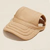 Canvas Pet Baseball Cap Ear Holes Adjustable Sun Visor Hat for Dogs Cats Solid Ins Breathable Summer Outdoor Accessory Multiple