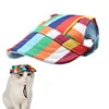 Pet Baseball Cap Adjustable Chin Strap Open Ear Design Dog Sun Visor Hat Solid Pattern Breathable Eco-Friendly Soft Canvas