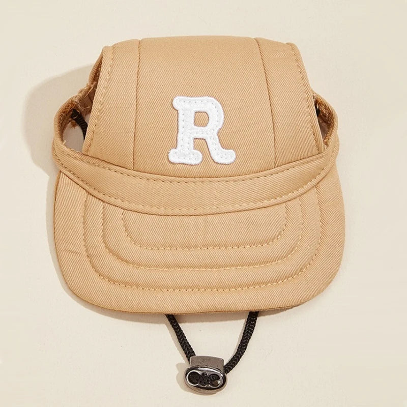 Adjustable Comfortable Eco-Friendly Breathable Solid Canvas Cats Pet Hat Summer Fashion Sport Style Baseball Ear Cap Flat