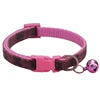 High Quality Adjustable Nylon Dog Collar Classic Plaid Design with Colorful Bell for Small Pets' Training
