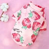 Super Cute Polyester Pet Apparel Fleece Lined Sweatshirt Dino Strawberry Bear Patterns Warm Dog Cat Clothing for Winter Spring