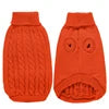 Solid Color High-Neck Cable Knit Eco-Friendly Pet Sweater Warm Autumn/Winter Pullover Dogs Cats 12 Vibrant Hues Simple Soft