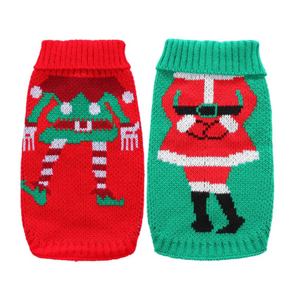 Holiday Design Mrs.Claus Pet Winter Sweater XXL Polyester Cloth Santa Christmas Costume Dog Modern Style Accessory Spring Autumn