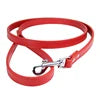 Durable Luxury Dog Walking Lead Simple Solid Candy Colors 16 PU Slip Pet Leash Flat Strap Metal Snap Hook