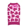 Super Cute Eco-Friendly Small/XS Size Pink Bowknot Sweet Heart Dog Winter Sweater Animal Pattern Pet Apparel Valentine's Day