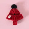 Winter Solid Luxury Knitted Pet Hat with Pom-Pom-Warm & Cute Dog Beanie for Small Breeds