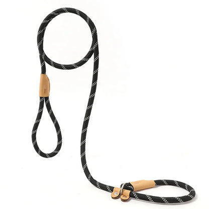 High Quality Solid Reflective Nylon Pet Collar Premium Outdoor Training Lead Dog Paracord Rope Exercise Walking