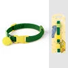 Adjustable Modern Simple Dog & Cat Collar-Soft Polyester with Ribbons Safety Buckle Bell Colorful Elastic 7 Colors Available