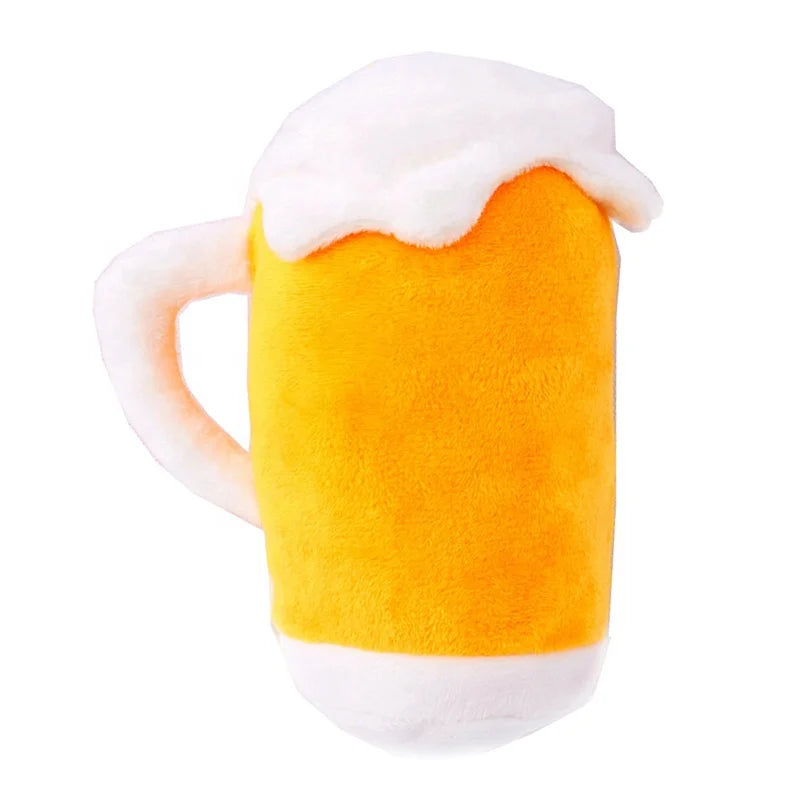 Wholesale Custom 3D Stuffed Animal Plush Barking Dog Toy Cute Pet Interactive & Movement Toys Bottle Mugs
