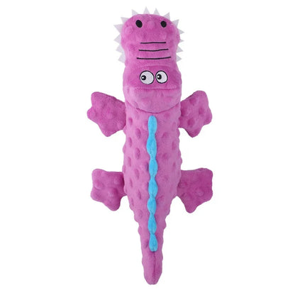 Wholesale Squeaky Plush Crocodile Dog Chew Toy Soft Stuffed Animal for Cats Dogs Cute Cartoon Style Durable for Teething Puppies