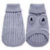 Solid Color High-Neck Cable Knit Eco-Friendly Pet Sweater Warm Autumn/Winter Pullover Dogs Cats 12 Vibrant Hues Simple Soft