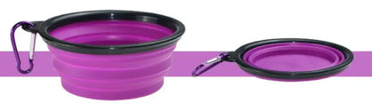 Eco Friendly High Quality Pure Solid Color Dog Silicone Outdoor Collapsible Waterproof Portable Bowl Dog Accessories Pet Feeder