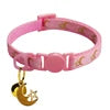 Colorful Shining Star Moon Pet Nylon Collar Soft Adjustable Small Bell Print Buckle Closure for Cats Dogs Pets Accessories