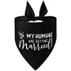 Happy Wedding Propose Marriage Custom Logo Sublimation Dog Bandana 100% Polyester for Fall Winter Summer Pet Apparel Accessory