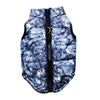 Warm Polyester Padded Leisure Mediterranean Design Dog Harness Vest Pet Winter Coat with Geometric Pattern