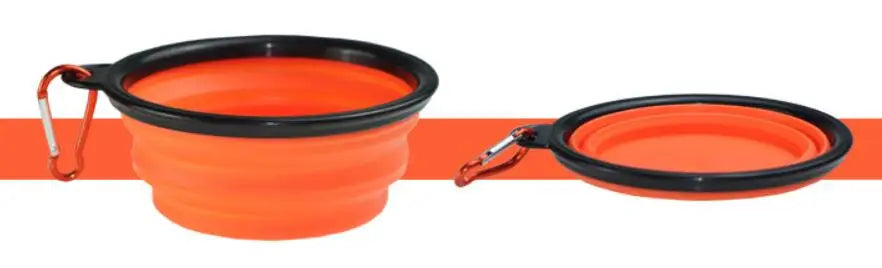 Eco Friendly High Quality Pure Solid Color Dog Silicone Outdoor Collapsible Waterproof Portable Bowl Dog Accessories Pet Feeder