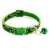 Camouflage Print Tactical Dog Cat Collar-Colorful Nylon Safety Buckle Bell Adjustable Training Ribbons 12 Colors Available All