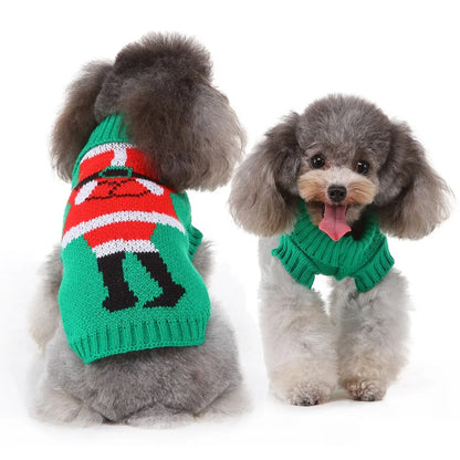 Holiday Design Mrs.Claus Pet Winter Sweater XXL Polyester Cloth Santa Christmas Costume Dog Modern Style Accessory Spring Autumn