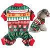 Nordic Popular Cat Dog Pajama Gingerbread Man Print Polyester Winter Summer Coats Jackets High Quality 4 Legs Pants Cute Animal