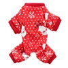 Nordic Popular Cat Dog Pajama Gingerbread Man Print Polyester Winter Summer Coats Jackets High Quality 4 Legs Pants Cute Animal