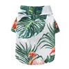 Hawaii Style Daisy Print Polyester Pet Coat Small Medium Dogs Breathable Short Sleeve Summer Shirt Collar Cute Floral Design