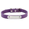 Wholesale Custom Dog Collars XL-XXL Size Solid Pattern PU Leather Stainless Steel Name Tag Personalized Engraving Pure Black