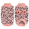 Hot Selling XS Size Leopard Pattern Pet Knitted Sweater Pink Grey Khaki Wool Yarn for Small Dogs Winter Clothes