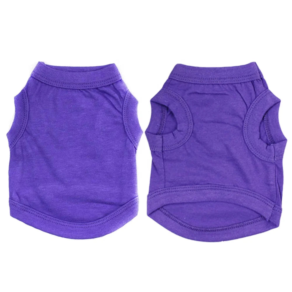 Wholesale 100% Cotton Dog T-Shirts Comfortable Summer Plain Apparel Classic Style Solid Spring Season-XS S M L XL XXL Available