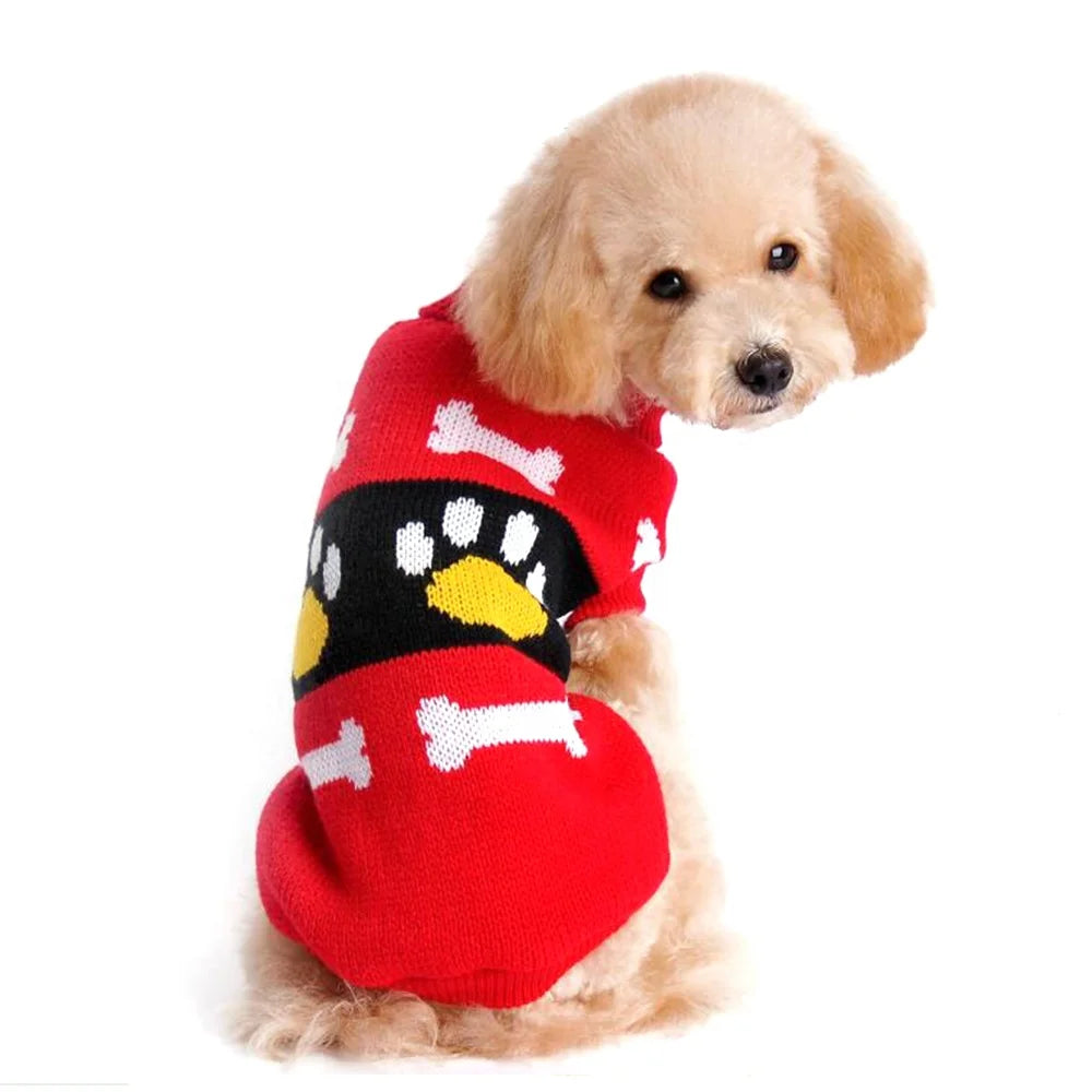 Lovely Paws Easy Knit Acrylic Floral Pattern Dog Sweater Cute Elastic Free XXXL Size for Fall and Winter Sustainable Features