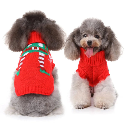 Holiday Design Mrs.Claus Pet Winter Sweater XXL Polyester Cloth Santa Christmas Costume Dog Modern Style Accessory Spring Autumn