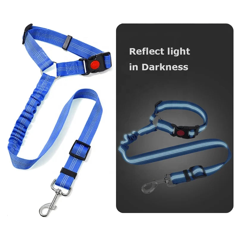 High Quality Elastic Nylon Reflective Stripe Dog Leash Polyester Material Car Seat Belt Pattern for Motorbikes Cars Cart Use