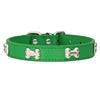 PU Leather Dog Collar Bone Studs Durable Adjustable Quick Release Buckle Collar for Dogs Fashionable Colorful Design 14