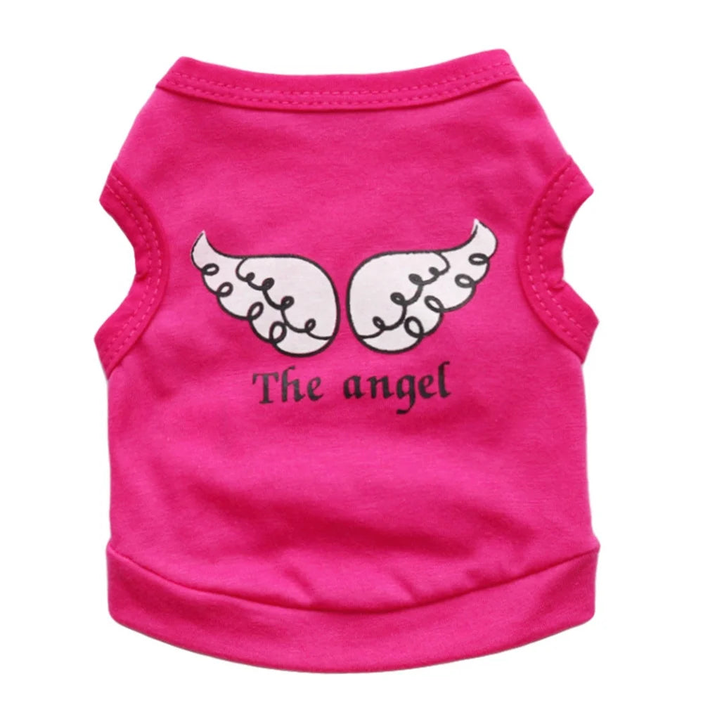 Small XL Size Polyester Dog Raincoat Cute Cartoon Angel Wings Simply Modern Classic Apparel for Pets for Winter Summer Spring
