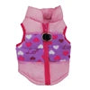 Warm Polyester Padded Leisure Mediterranean Design Dog Harness Vest Pet Winter Coat with Geometric Pattern