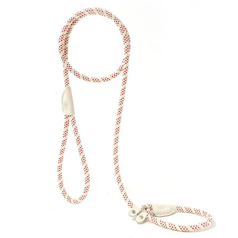 High Quality Solid Reflective Nylon Pet Collar Premium Outdoor Training Lead Dog Paracord Rope Exercise Walking