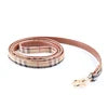 British Western Plaid Pet Dog Leash Classic Tartan Pattern PU-lined Durable Comfortable Walking Lead for Small Medium Dogs Cats