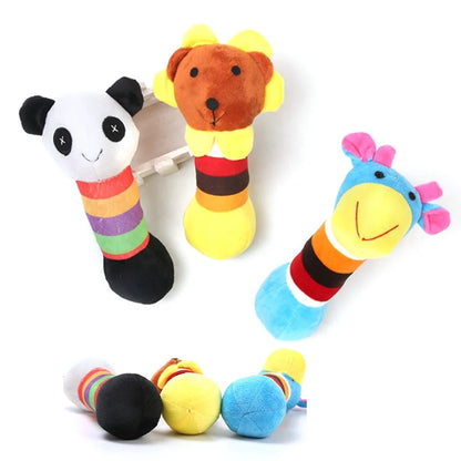 High Quality Lion Giraffe Stripe Squeaky Plush Dog Toys Eco-Friendly Cartoon Style Made of Cotton and Plastic