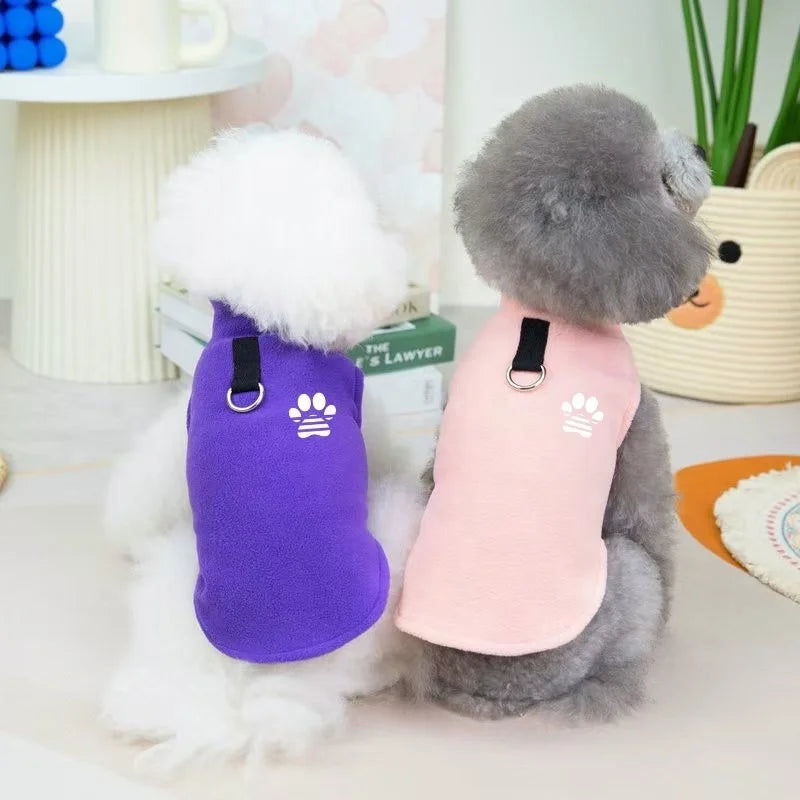 Customizable Logo Luxury Leisure Pet Jacket Polyester Fleece Fabric XS for Winter Spring Customizable Logo Dog Coats Cats Dogs