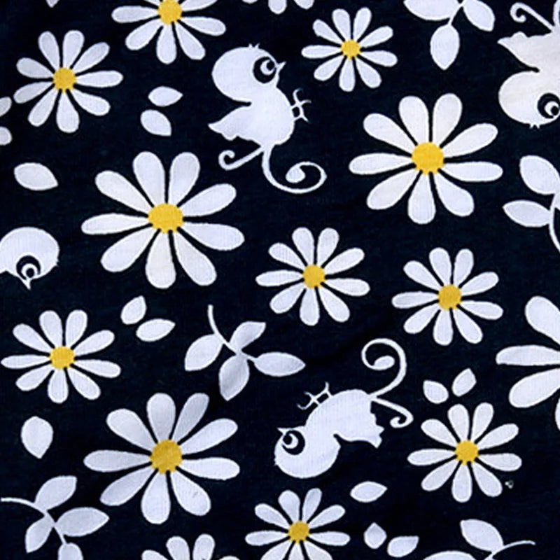 Floral Pattern Cotton Pet Tank Top for Summer Fashionable Sweet Daisy Flowers Birds Print Cute Style for Dogs for Spring Season