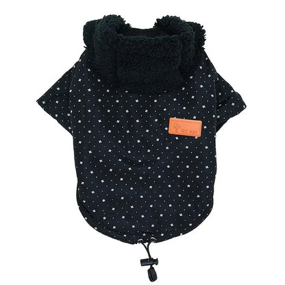 Popular Cheap Super Warm XXL Winter Coat for Dogs Coral Fleece Material with Moden Style Dot Pattern Rainproof Wool Clothing